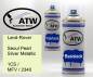 Preview: Land-Rover, Seoul Pearl Silver Metallic, 1CS / MFV / 2340: 400ml Sprühdose + 400ml Klarlack - Set, von ATW Autoteile West.